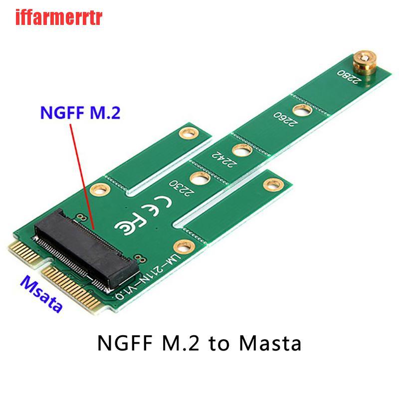{iffarmerrtr}mSATA to m.2 ngff adapters convert card 6.0gb/s for 2230-2280 m2 ssd KGD