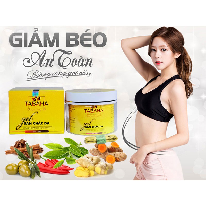 Combo Kem tan mỡ bụng 250g và Tẩy da chết cà phê Tây Nguyên 250ml TABAHA đẹp da chuẩn dáng