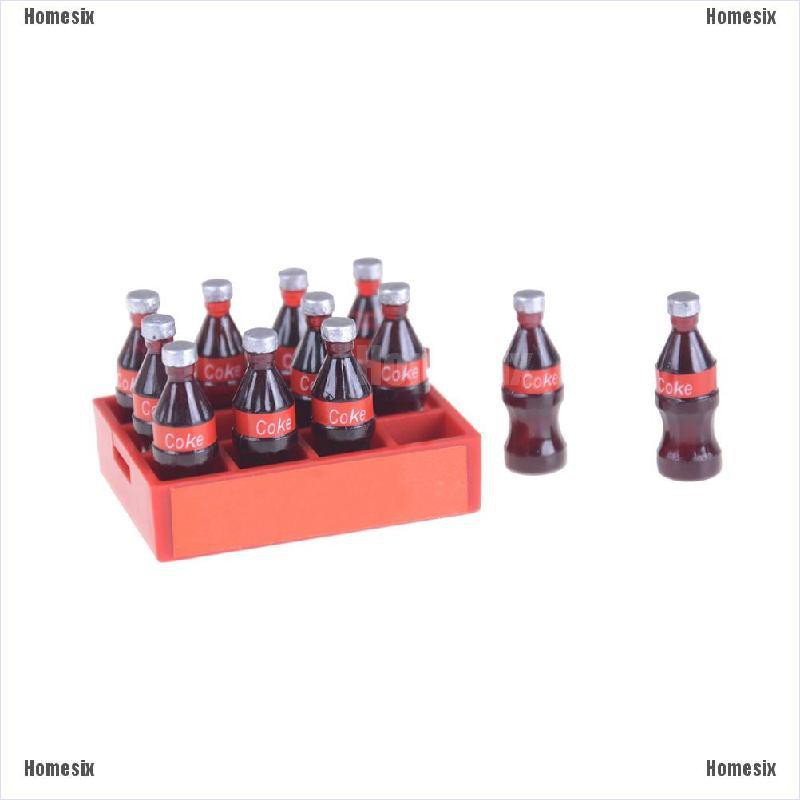 [HoMSI] 13pcs/set 1:12 Mini Coke Tray Model Toys Dollhouse Miniature Toy Doll drink toy SUU