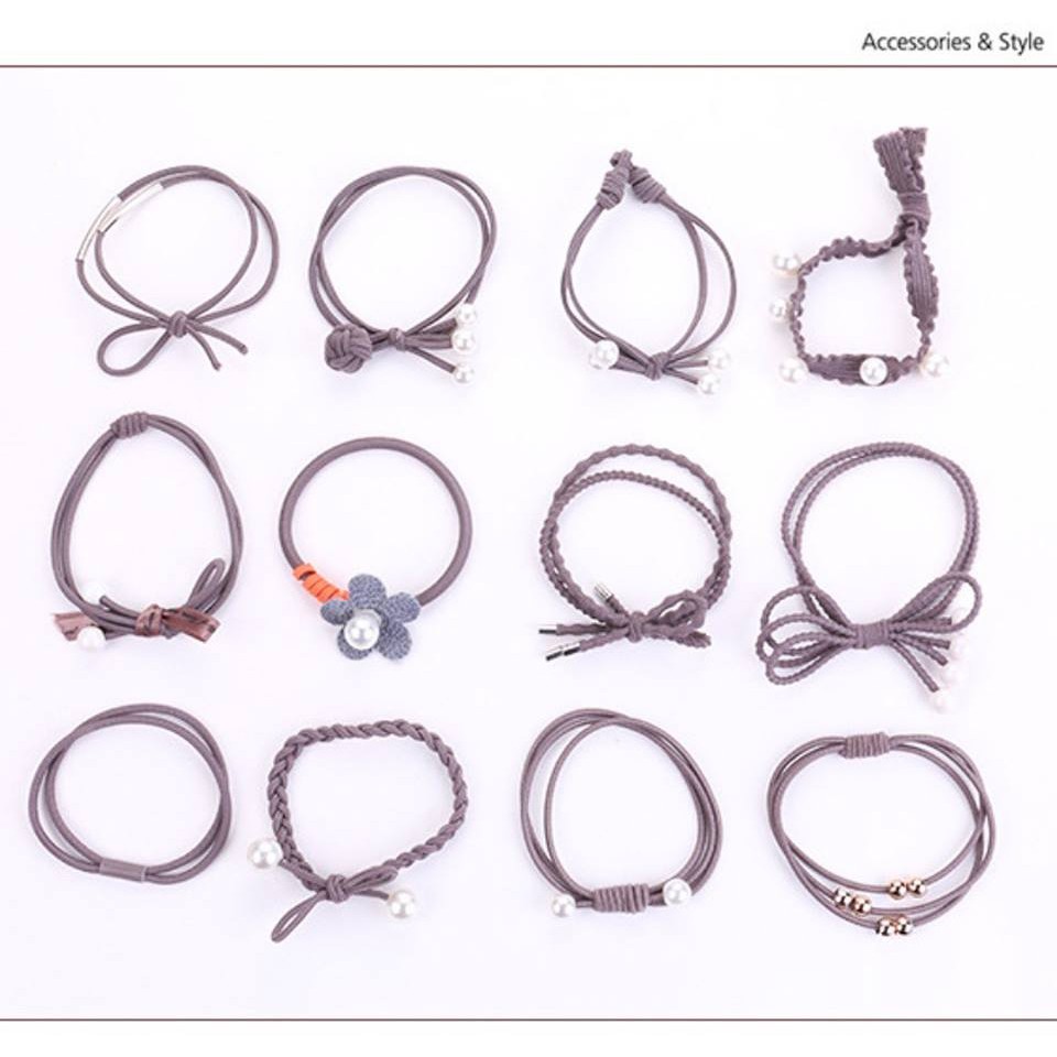 Set 12 chun buộc tóc