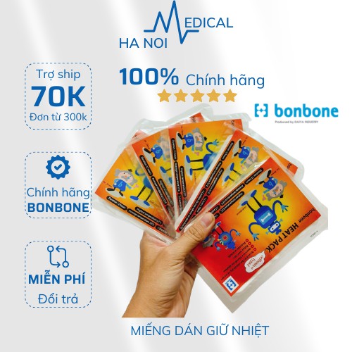 HÀNG NHẬT- Combo 10 Miếng dán sưởi ấm CAO CẤP - Miếng dán GIỮ NHIỆT BONBONE Nhật Bản nóng trên 12 tiếng không bị dồn cục