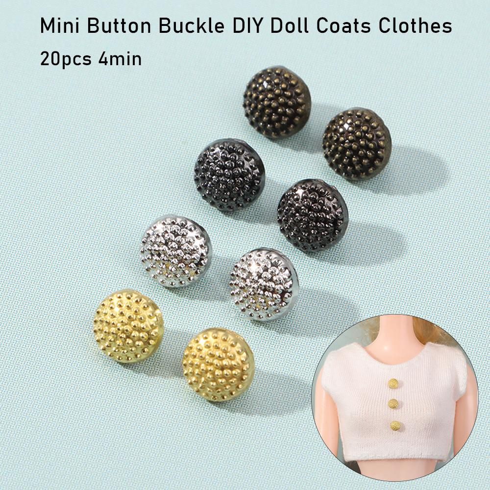 Set 20 Nút Áo 4mm Họa Tiết Cầu Vồng Cho Búp Bê Barbie