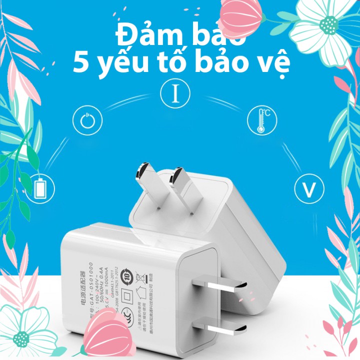 Bộ sạc điện thoại di động  Chứng nhận 3C phù hợp với đầu sạc USB Xiaomi đa chức năng bộ chuyển đổi nhanh đa năng