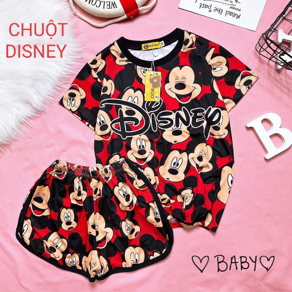 Set đồ bộ pijama 3D đùi BABY hình thú dễ thương Boo Boo size 15kg - 33kg