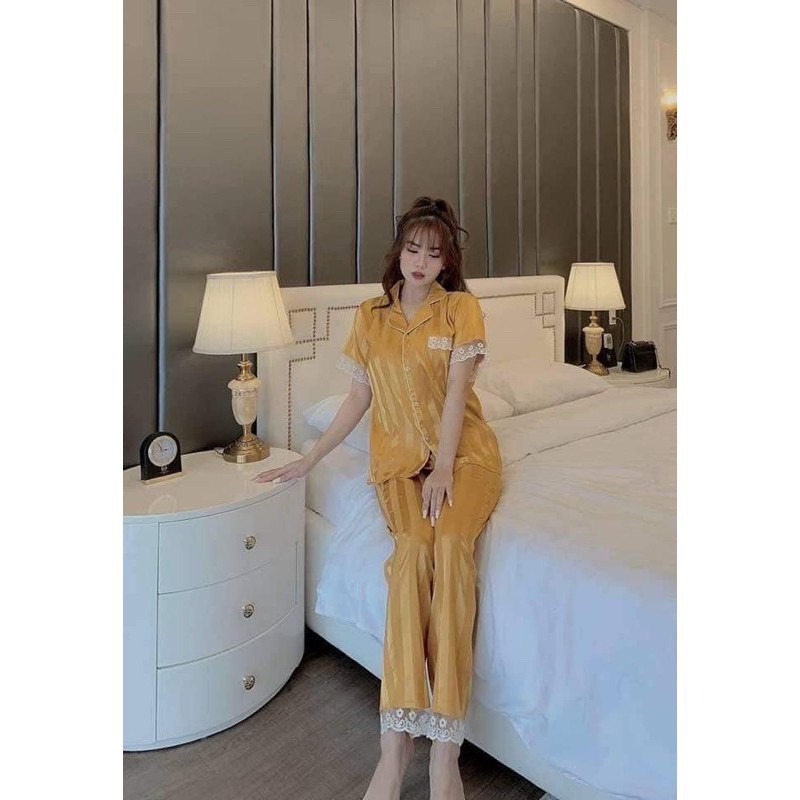 [Cựcphẩm][GiáSốc]Tổng Hợp Những Mẫu Bộ Ngủ Pijama Lụa Cộc Tay Mới Nhất Chất Mềm Mịn Siêu Đẹp