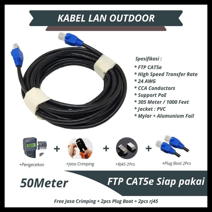 Cat5E Ftp Lan Cable Stp Outdoor Spectra 50 Meters To Use Utp Adp189