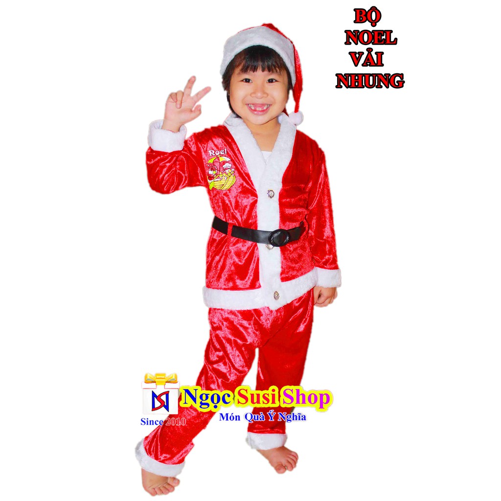 ĐỒ ÔNG GIÀ NOEL CHO BÉ TỪ 1 - 11 TUỔI SIÊU ĐẸP - VẢI NHUNG CAO CẤP