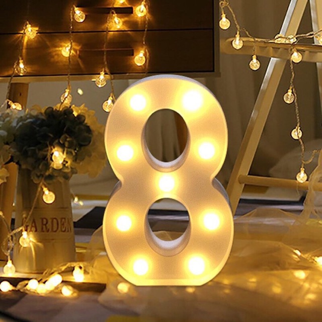 Đèn led số từ 0-9 ,Chữ đèn led chữ cái trang trí sinh nhật | BigBuy360 - bigbuy360.vn