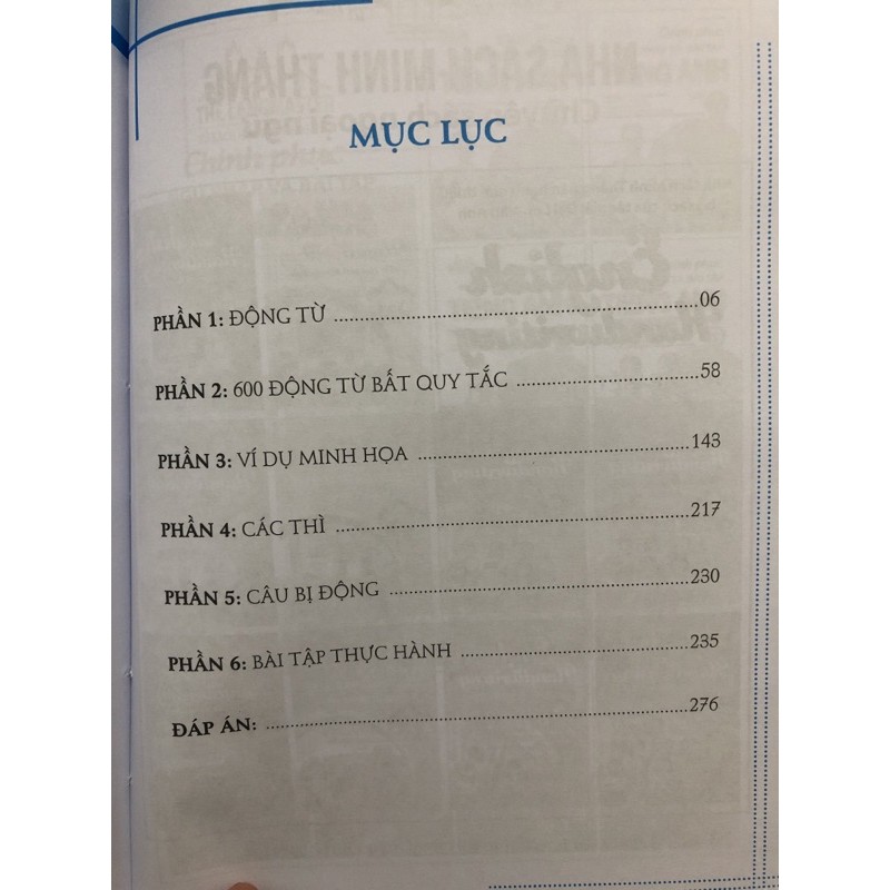 Sách - 600 Động từ bất quy tắc và cách dùng các thì trong tiếng anh