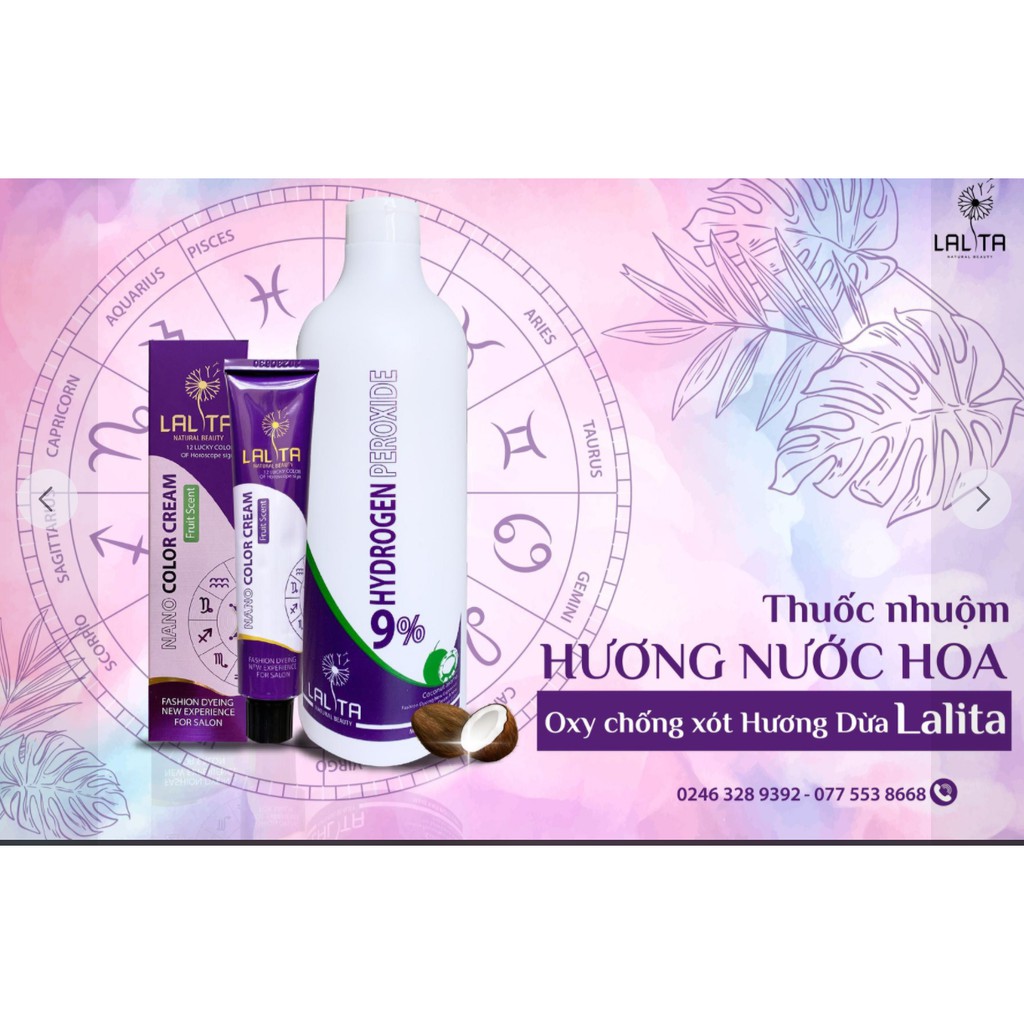 [FREE SHIP] Oxy LALITA trợ nhuộm - không rát da đầu - hương thơm dừa - không rát da đầu - không gây kích ứng - 0042