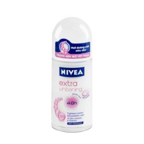 Lăn Khử Mùi Trắng Mịn Mờ Vết Thâm Nivea Extra Whitening 25ml