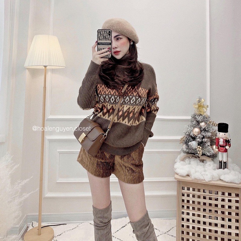 BÁN SỈ ÁO LEN CỔ LỌ HÌNH THỔ CẨM CHO NỮ | BigBuy360 - bigbuy360.vn