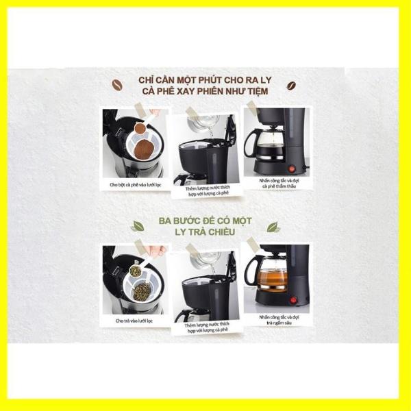 Máy Pha Cà Phê Đa Năng B 🐻, Máy Pha Trà, Máy Ép Cafe _ Espresso  KFJ-403_Dung Tích 600ml_Bảo Hành 1 Năm