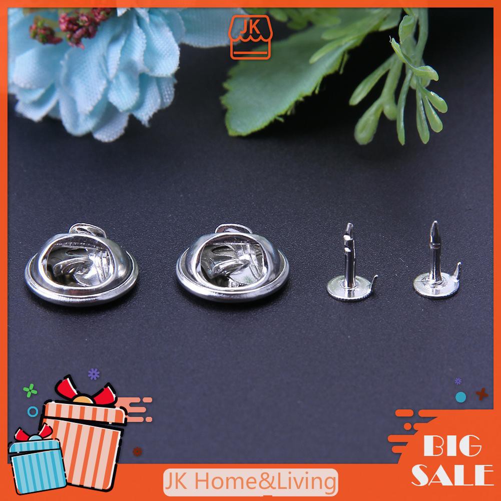 Set 100 đế làm ghim cài áo bằng kim loại DIY chất lượng cao