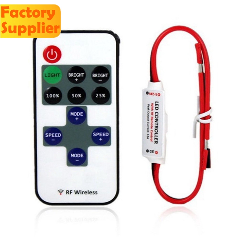 1 Bộ Công Tắc Điều Khiển Độ Sáng Không Dây 12v Cho Đèn Led Rgb