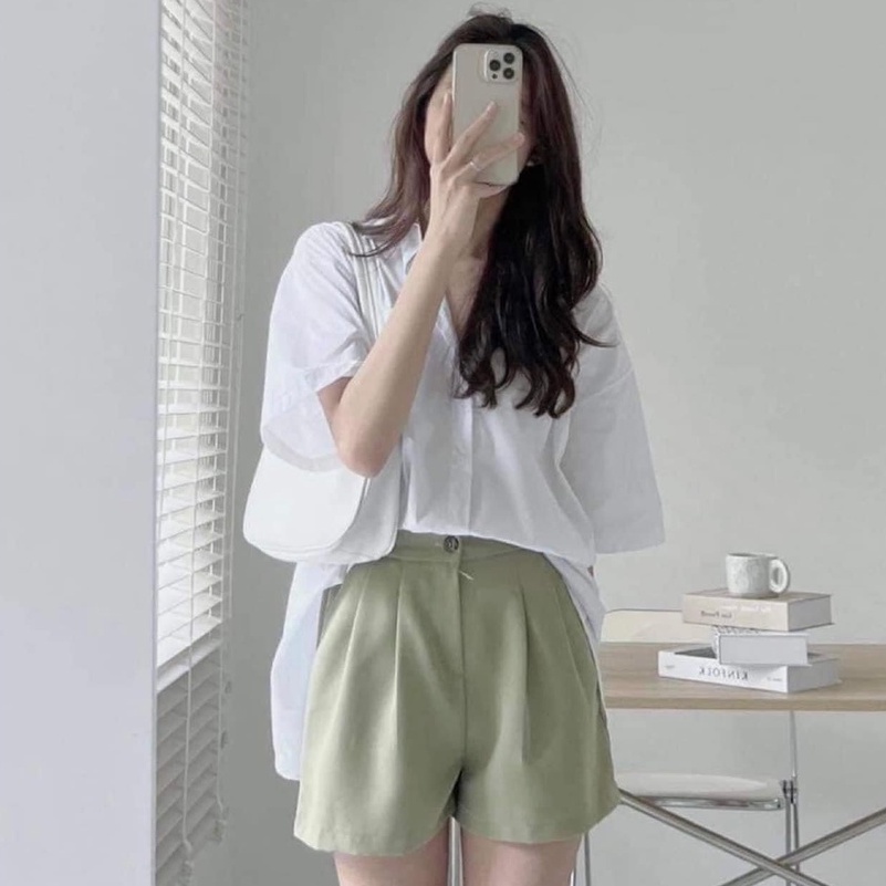 MYA - SƠMI CHẺ TÀ MÀU PASTEL NHẠT CHẤT COTTON FREESIZE DƯỚI 63KG