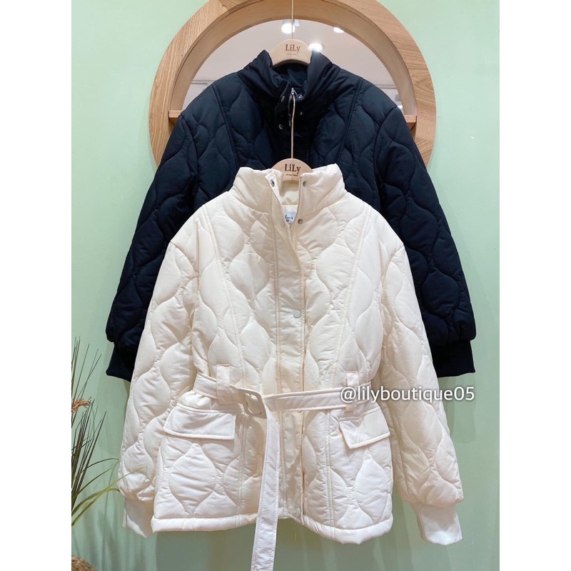 Áo phao trần chỉ 2 túi kèm đai (ib chọn màu) | BigBuy360 - bigbuy360.vn