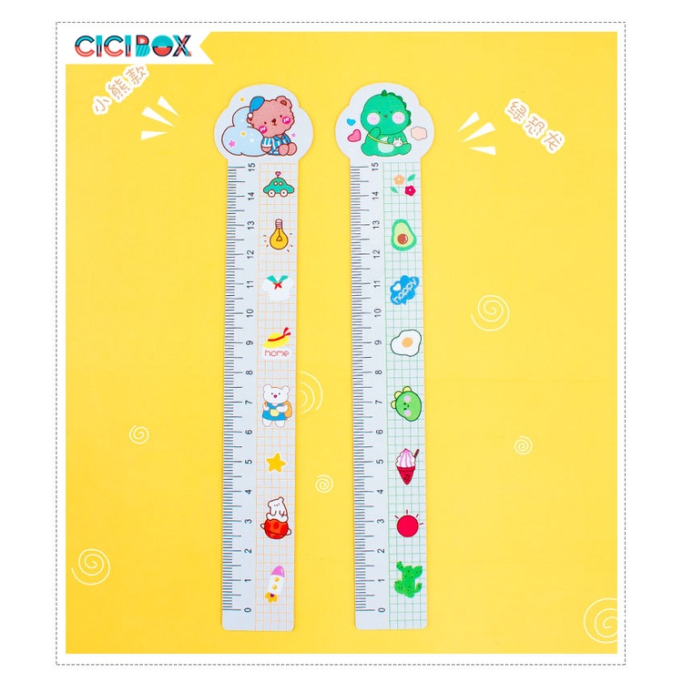 Thước kẻ học sinh hình dáng đáng yêu Thước đo dùng cho học tập CICIBOX