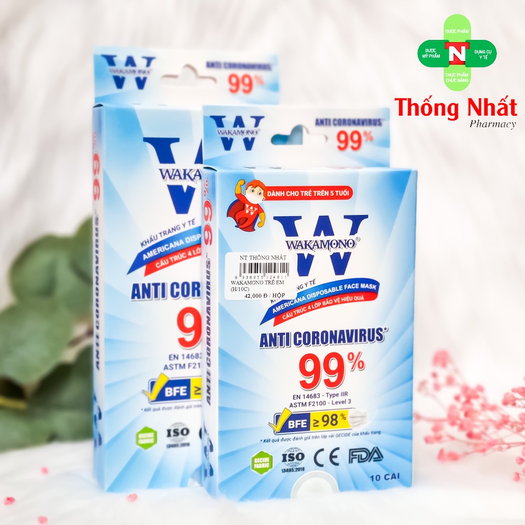 [CHÍNH HÃNG] - 10 CÁI KHẨU TRANG Y TẾ WAKAMONO 04 LỚP AN TOÀN VÀ THỜI TRANG