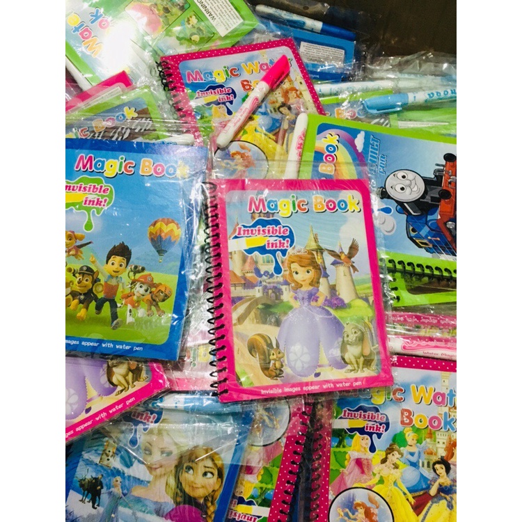 Tranh Tô Màu Nước Ma Thuật Tự Xóa, Sách Tập Tô Thần Kỳ, Magic Water Book Cho Bé Giá Tốt Với 12 Chủ Đề Tặng 1 Bút Tô Màu