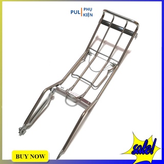 Baga Dream dày 8ly màu inox gắn giữa xe có phần mở rộng tiện lợi chở đồ chắc chắn