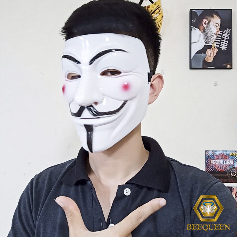 Mặt Nạ Hacker Trắng - Mặt Nạ Anonymous Hóa Trang