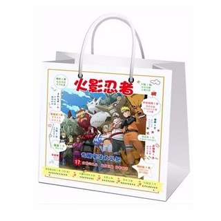 Túi quà Naruto 20 món có poster postcard bookmark banner huy hiệu thiếp ảnh dán album ảnh anime chibi