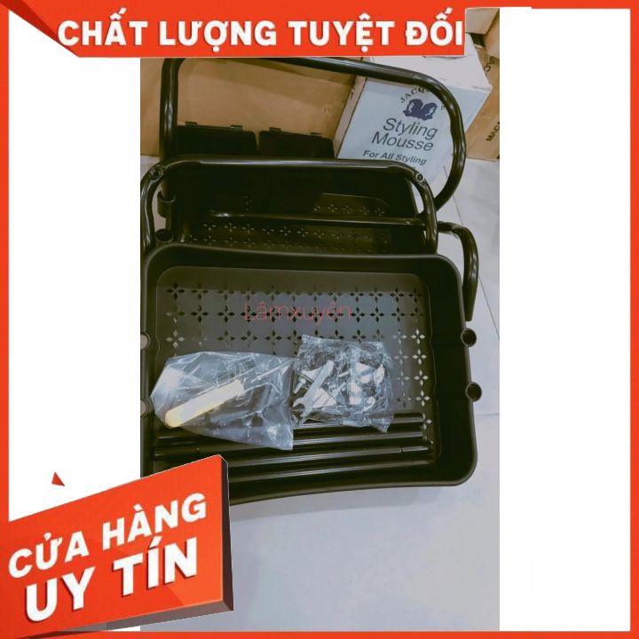 Xe đẩy spa chuyên dụng 2 Tầng Đa Năng - Kệ Để Đồ Trang Điểm phun xăm, để đổ bỉm sữa vv..hiệu quả - chuyên dụng