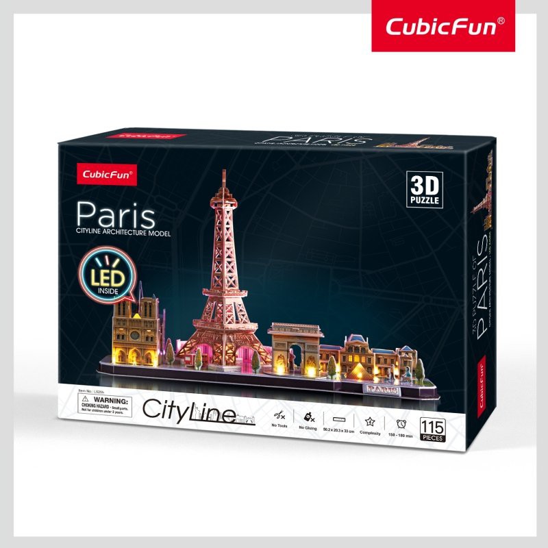 Mô Hình Giấy 3D CubicFun - Led Cityline Paris L525h