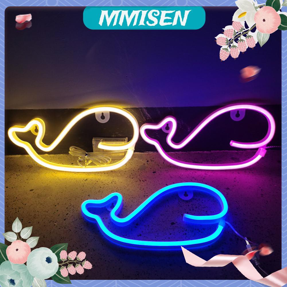 Đèn Led Neon Hình Cá Heo Dùng Trang Trí Ban Đêm