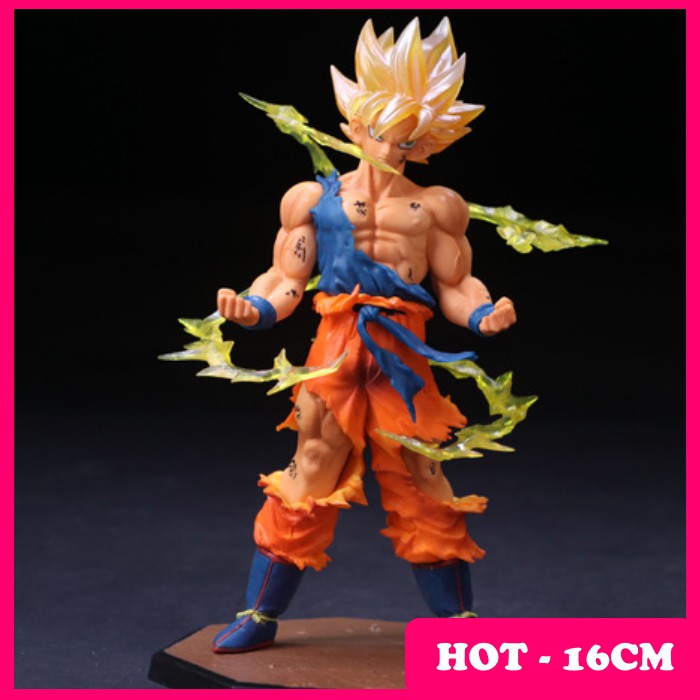 Mô hình Son Goku Super Saiyan FZERO Dragon Ball cao 16cm chi tiết đẹp mắt MS03