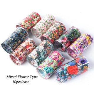 Foil dán móng hoa lá 10 tấm(4x20cm)