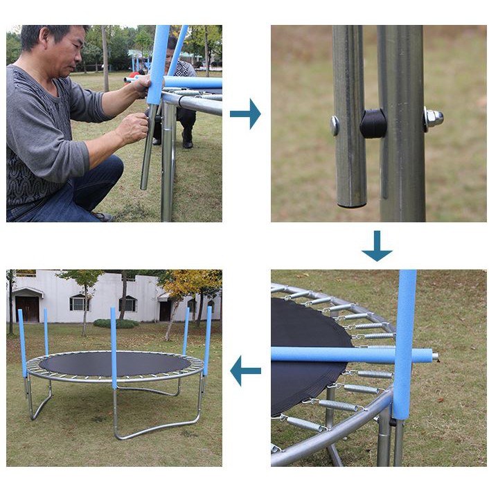 Bạt nhún lò xo VNJUMP, sàn nhún bật nhảy cho người lớn, trẻ em đường kính 305cm