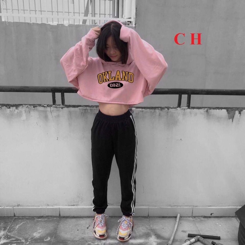 Áo croptop mũ OKLAND CH12