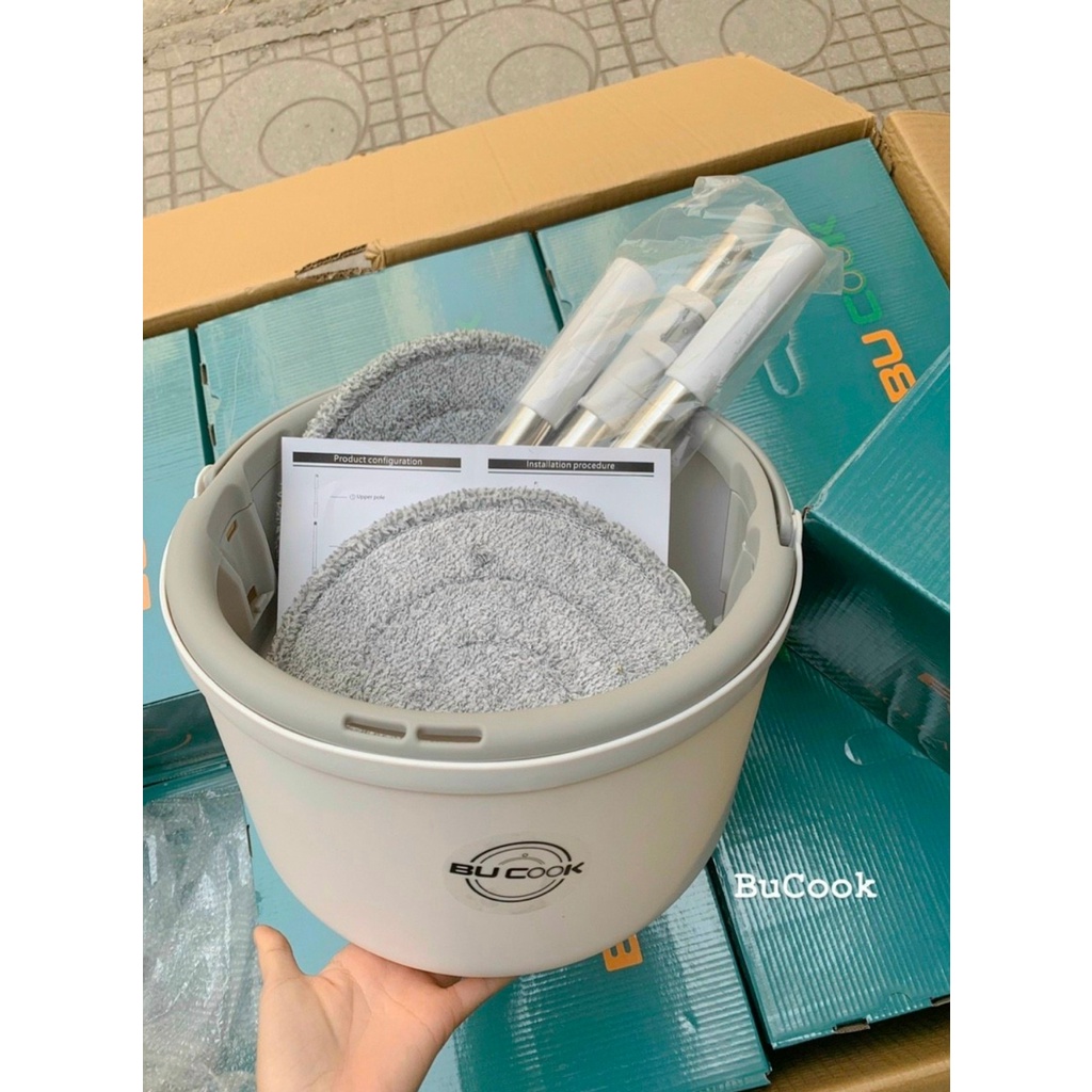 [ TẶNG THÊM BÔNG LAU SÀN] Bộ lau sàn nhà Bu- Cook , mẫu mới nhất 2021