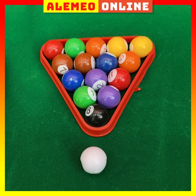 Bàn bida mini 15 bi số cho trẻ em, đồ chơi bi-a, billiard cho bé trai, bé gái - Alemeo Online