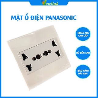 Ổ cắm điện đôi 3 chấu đa năng chuẩn Anh lắp mặt Panasonic hình vuông