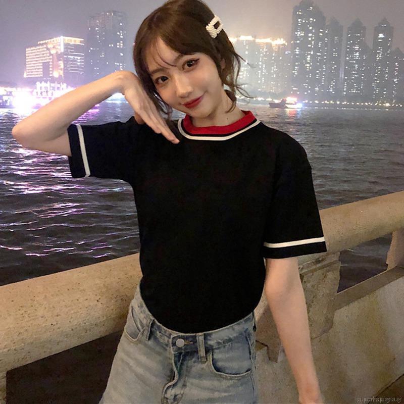 Áo thun tay ngắn phong cách Hàn Quốc dành cho bạn nữ