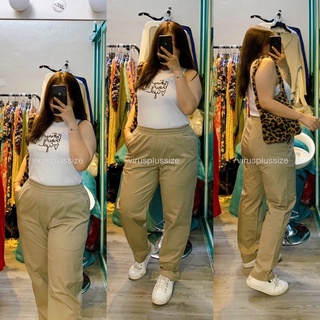 [virusplussize]sale outlet - kaki uni unisex bigsize eo bo chun