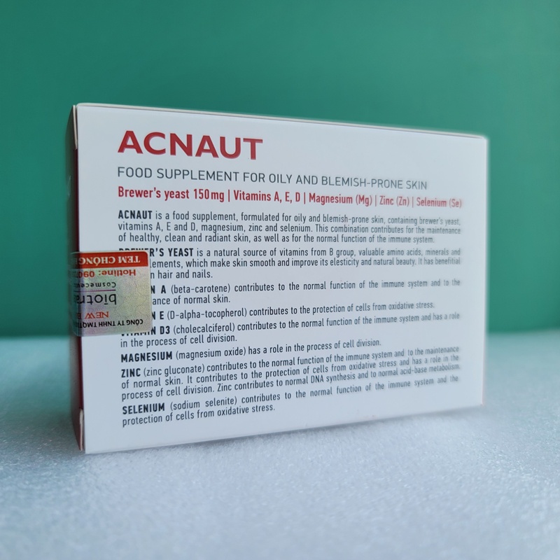 Viên uống giảm mụn Acnaut Food Supplement 30 viên