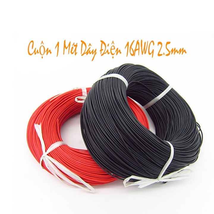Cuộn 1 Mét Dây Điện 16AWG 2.5mm