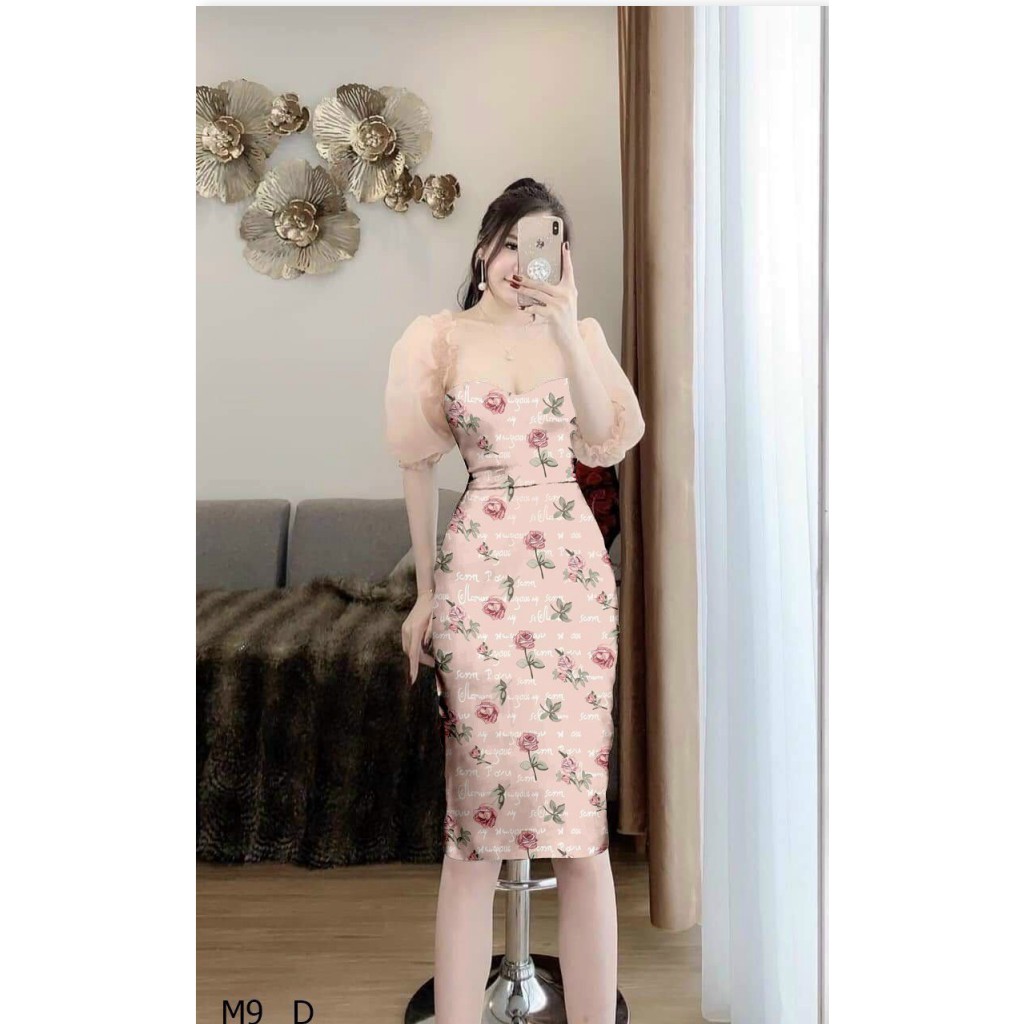 ĐẦM NỮ HOA HOẠ TIẾT CỰC XINH , TÔN DÁNG SANG CHẢNH CHO CÁC CHỊ EM TT