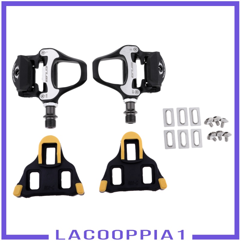 [LACOOPPIA1]Road Bike Self-Locking  RD2 Pedals Clipless Racing Bicycle Pedal with Cleats