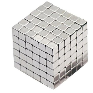Nam châm Buckyballs 5mm Hình vuông 216 viên - Bạc