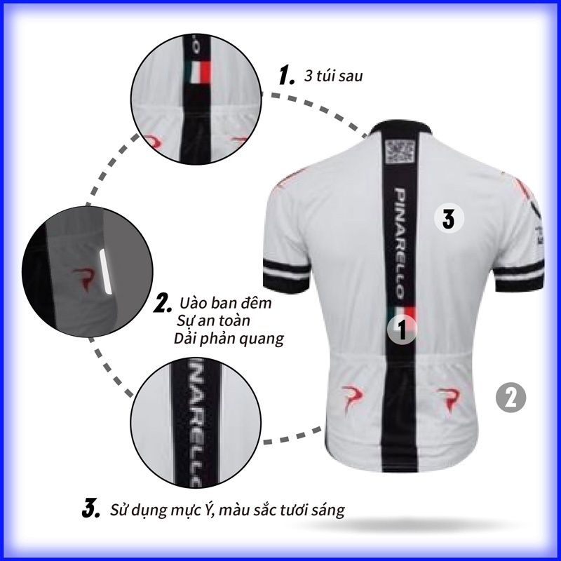 PINARELLO Bộ quần áo đi xe đạp mới dành cho nam Mùa hè áo ngắn tay ngắn thoáng khí Quần áo xe đạp leo núi