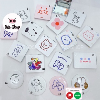 Gương mini , gương mini nắp gập , gương soi mini bỏ túi