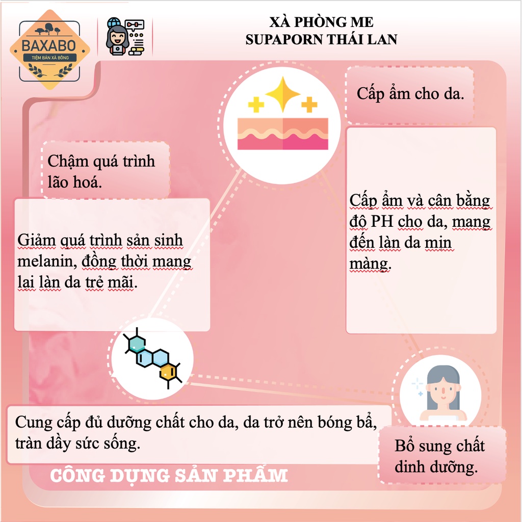 XÀ PHÒNG ME THẢO DƯỢC SUPAPORN NỘI ĐỊA THÁI LAN - XÀ PHÒNG GIẢM LÃO HOÁ DA THÁI LAN - HÀNG CHÍNH HÃNG