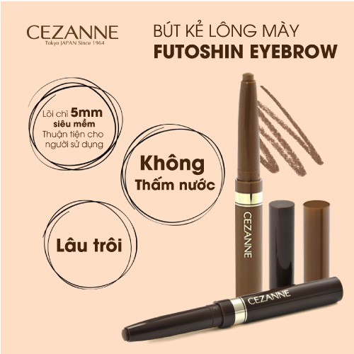 Bút kẻ lông mày Cezanne Futoshin Eyebrow - 0.5g