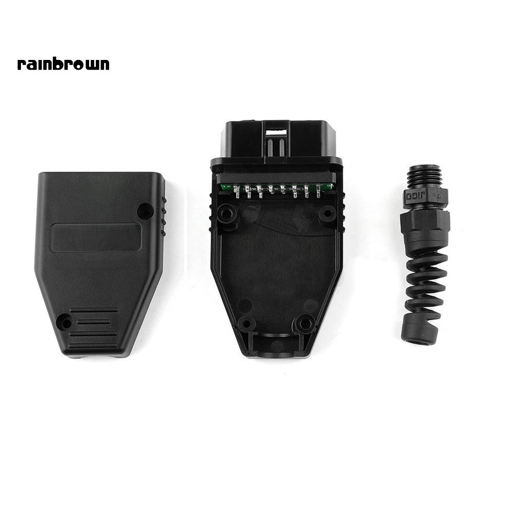 RB_Durable 16 Pin Male Shell Diagnostic Adaptor Cable OBD2 Connector Plug Auto Tool