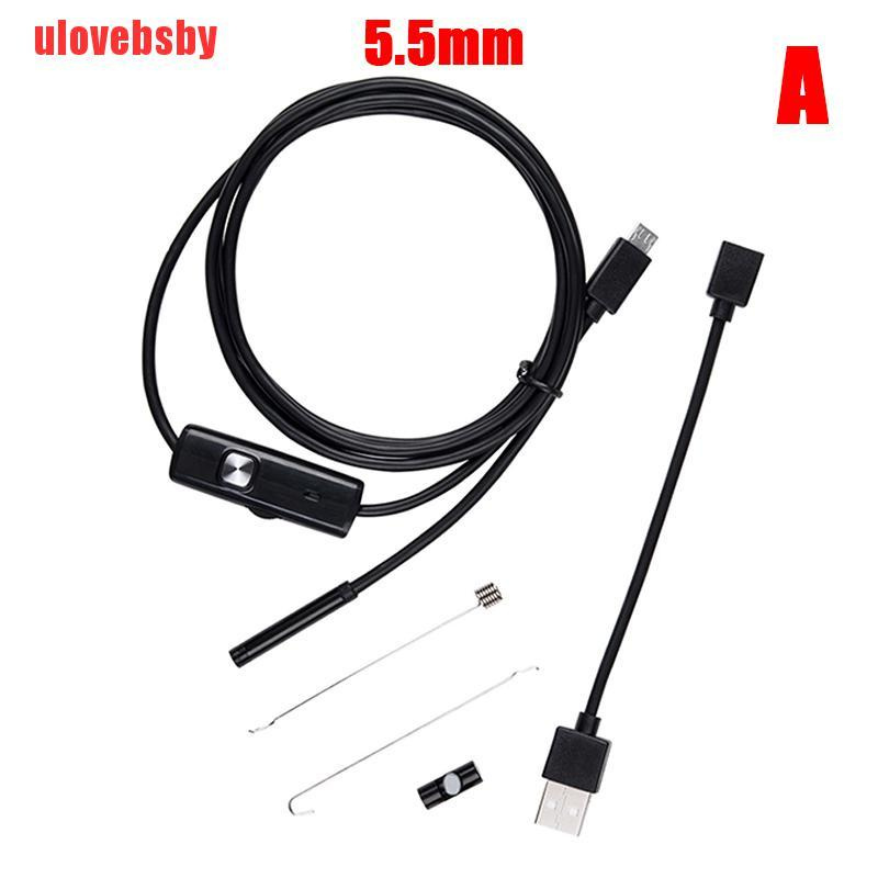 [ulovebsby]Mini Endoscope Camera 7mm/5.5mm USB Camera for Android Inspection Borescope